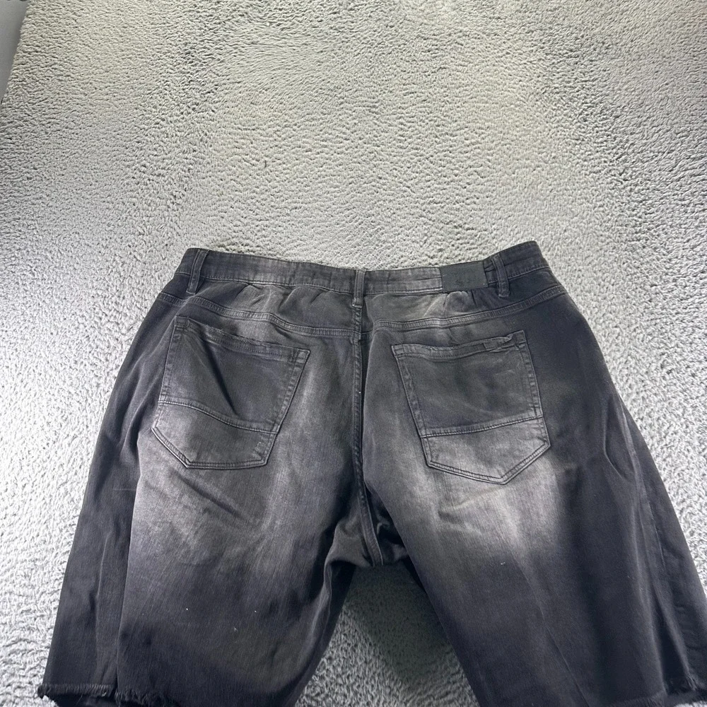 Jordan Craig Shorts Mens 42 Black Cotton Denim Bermuda Workwear Faded Stretch